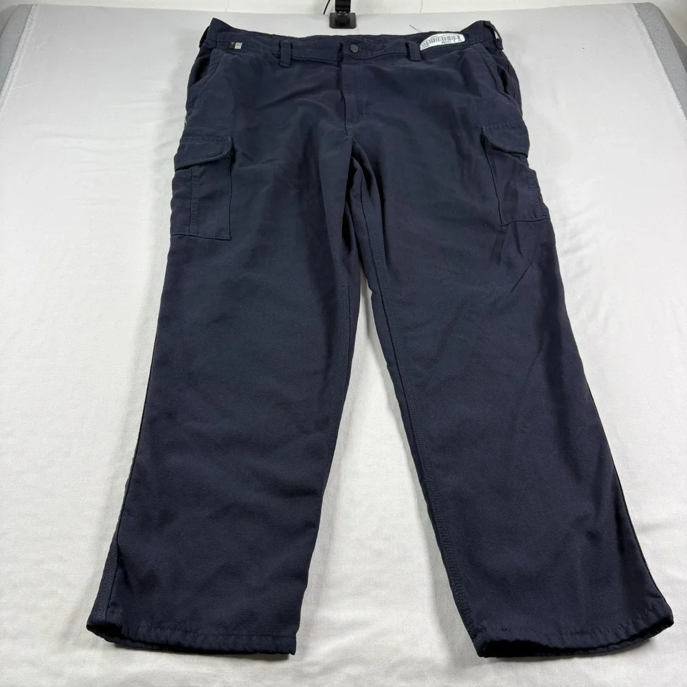 Carhartt FR Cargo Pants Mens 42x30 Blue Flame Resistant Workwear Outdoor